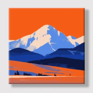 Home Abstract in Snow Capped Mountain paint by numbers kit
