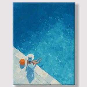 Home poolside girl paint by numbers kit