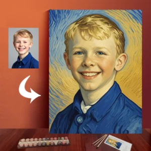 Home change portrait to van gogh style customize paint by numbers kit